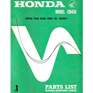 Honda CB450 Parts List