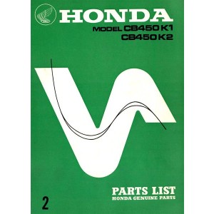 Honda CB450K1 CB450K2 Parts List