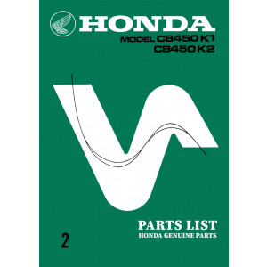 Honda CB450K1 CB450K2 Parts List
