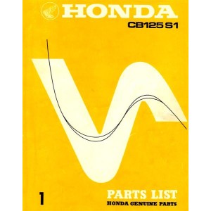Honda CB125S1 Parts List