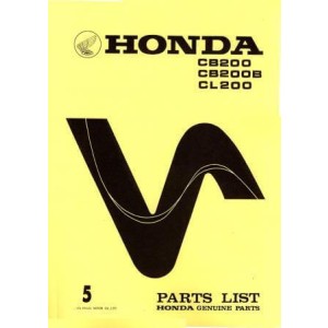 Honda CB200 CB200B CL200 Parts List