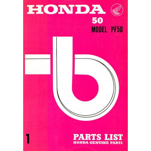 Honda PF50 Parts List