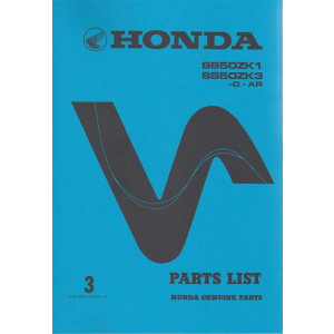 Honda SS50ZK1 SS50ZK3 D/AR Parts List