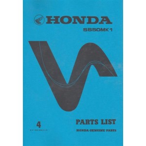 Honda SS50MK1 Parts List