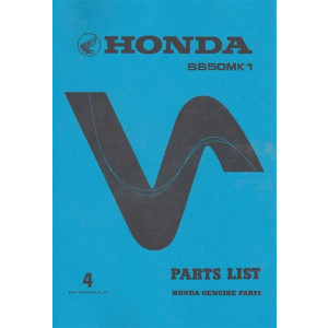 Honda SS50MK1 Parts List