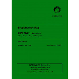 Puch Custom (P2M22T), Ersatzteilkatalog