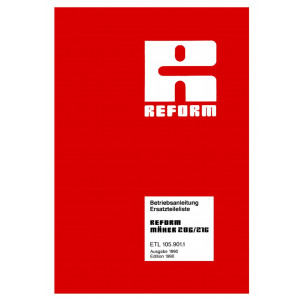 Reform RM 206 und 216 Betriebsanleitung und Ersatzteilliste
