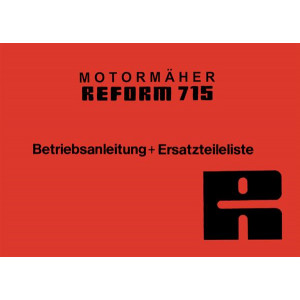 Reform RM 715 Betriebsanleitung und Ersatzteilliste