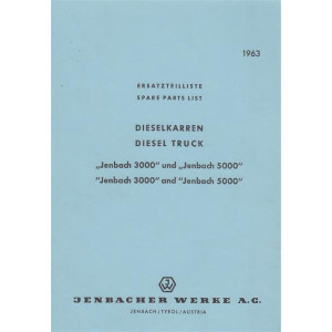 Jenbach 3000 und 5000 Dieselkarren, Ersatzteilliste