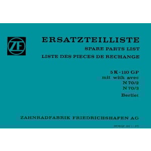 ZF 5K-110GP, N 70/2, N 70/3, Allklauen-Getriebe für Berliet, Ersatzteilliste
