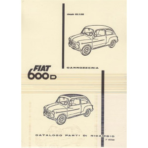 Fiat 600 D - Carrozzeria, Catalogo parti di ricambio