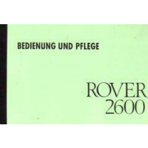 Rover 2600 Betriebsanleitung