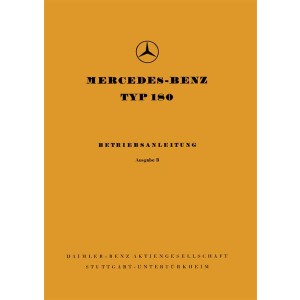 Mercedes Benz 180, Betriebsanleitung