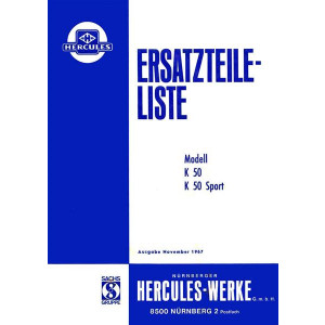 Hercules K50 und K50 Sport, Ersatzteileliste (Fahrgestell)