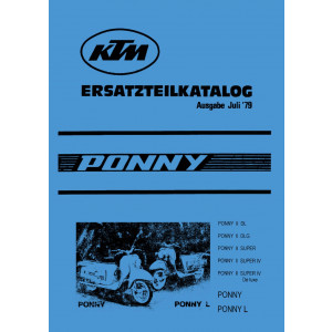 KTM Ponny II DL, DLG, Super, Super IV, Super IV de luxe, Ersatzteilkatalog Fahrgestell