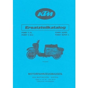 KTM Motorfahrzeugbau Ponny II DL/DLG, Super/ Super 4 Fahrgestell, Ersatzteilkatalog