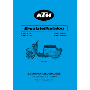 KTM Motorfahrzeugbau Ponny II DL/DLG, Super/ Super 4 Fahrgestell, Ersatzteilkatalog