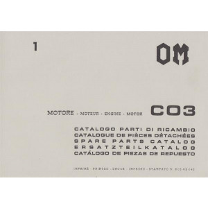 OM Motor CO3, Ersatzteilkatalog