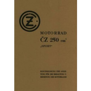 CZ 250 Sport, Betriebsanleitung (owners manual)