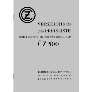 CZ 500 ccm 2-Zylinder 2-Takt, Ersatzteilkatalog