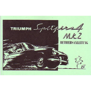 Triumph Spitfire 4 MK II, Betriebsanleitung