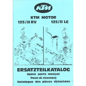 KTM Motorfahrzeugbau 125 / II RV / LC, Motor luft- oder wassergekühlt, Ersatzteilkatalog