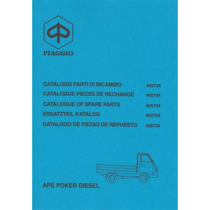 Piaggio Ape Poker Diesel, Ersatzteil-Katalog
