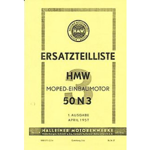 HMW 3-Gang-Einbaumotor 50 N 3 mit 2,2 PS, Ersatzteilkatalog