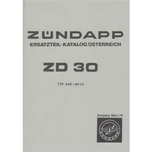 Zündapp ZD 30 (Typ 446-60 LO), Ersatzteil-Katalog Österreich