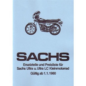 Sachs Ultra / Ultra LC, mit 6-Volt-Elektrik (Ultra II LC und Ultra III LC mit 12 V Anlage), Ersatzteilkatalog (ohne Motor)