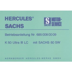 Hercules K 50 Ultra III LC mit Sachs Motor 50 SW, Betriebsanleitung