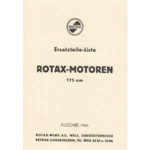 Rotax Motoren 175 ccm, Type R 35, Ersatzteile-Liste