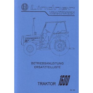 Lindner 1600, Betriebsanleitung und Ersatzteilkatalog