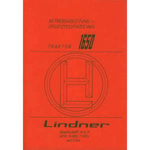 Lindner 1650, Betriebsanleitung und Ersatzteilkatalog