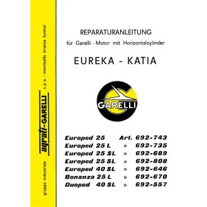 Garelli Motor mit Horizontalzylinder Eureka - Katia, Reparaturanleitung