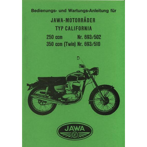 Jawa 250 und 350, California, Typen 693 und 502 und 693 und 510, Betriebsanleitung