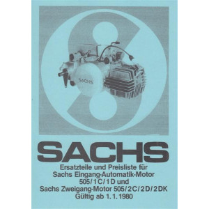 Sachs Motor 1-Gang 505/1C/1D und 2-Gang 505/2C/2D/2DK, Ersatzteile