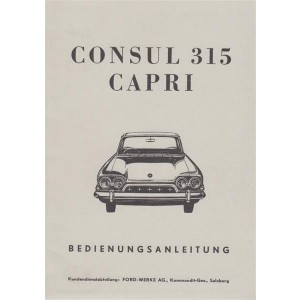 Ford Consul 315, Capri (1340 und 1500 ccm), Bedienungsanleitung