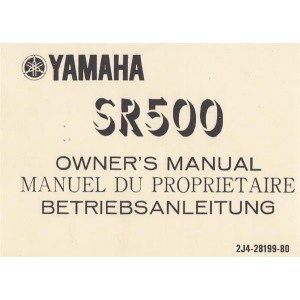 Yamaha SR 500, Betriebsanleitung