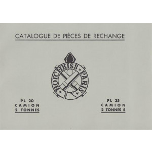Hotchkiss PL 20/25, 2-Tonner, Catalogue de piéces de rechange