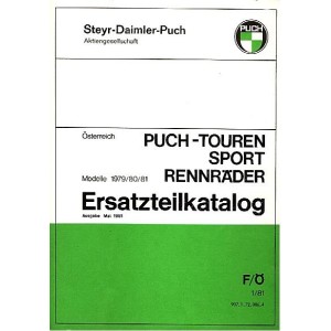 Puch Touren-, Sport- und Rennräder, Ersatzteilkatalog, Original, neu