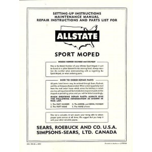 Puch Allstate Moped, Sport Moped (MC 60) SM 60 (USA), models number 810.94060 and 810.94069