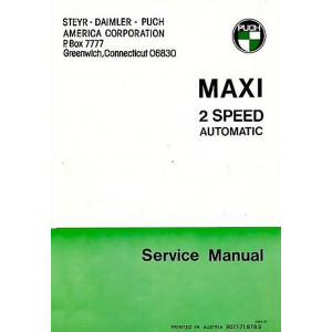 Puch Moped Maxi, (USA), 2- speed-automatic, service manual