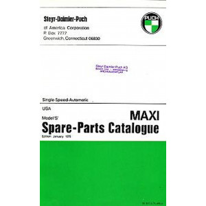 Puch Moped Maxi "S", Progress (USA), single-speed-automatic, spare-parts-catalogue