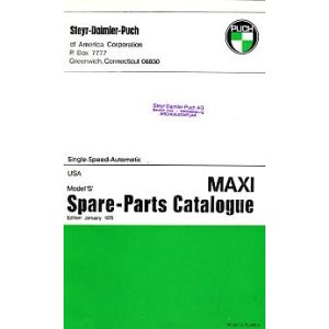 Puch Moped Maxi "S", Progress (USA), single-speed-automatic, spare-parts-catalogue