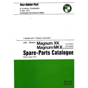 Puch Magnum XK and Magnum MK II, 1- and 2-speed-automatic, spare-parts-catalogue