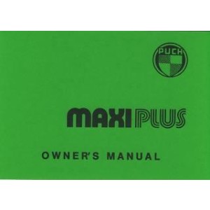 Puch Moped Maxi Plus, (USA), Owners Manual