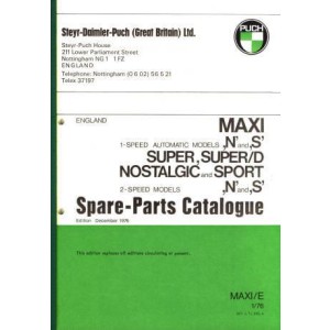 Puch Maxi N and S spare-parts-catalogue