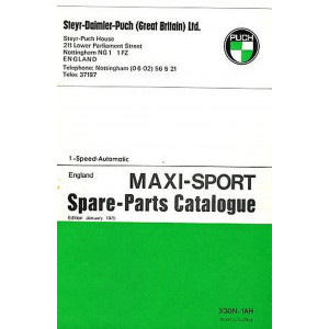 Puch Maxi-Sport (1-speed-automatic), Spare-Parts-Catalogue