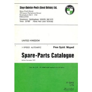 Allstate Sears - Puch Moped Free Spirit, Spare-Parts-Catalogue